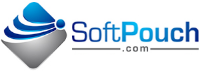 Logo of SoftPouch.com with a blue and gray design.