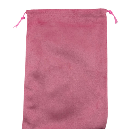 Pink Suede drawstring bag 