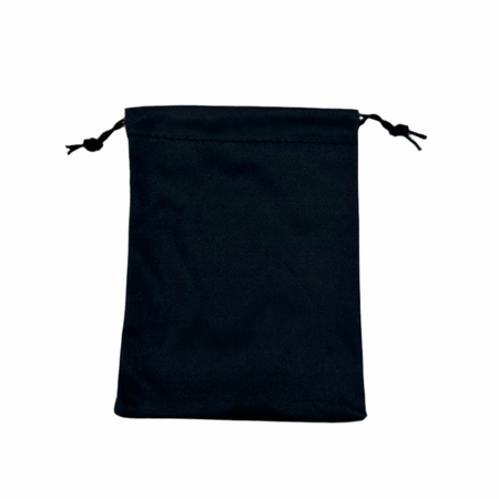 Black Microfiber drawstring pouch 