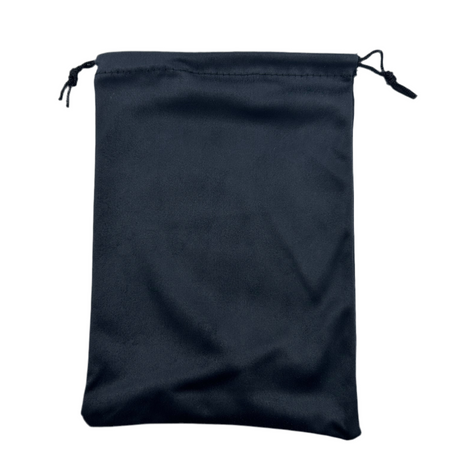 Black Microfiber drawstring pouch 