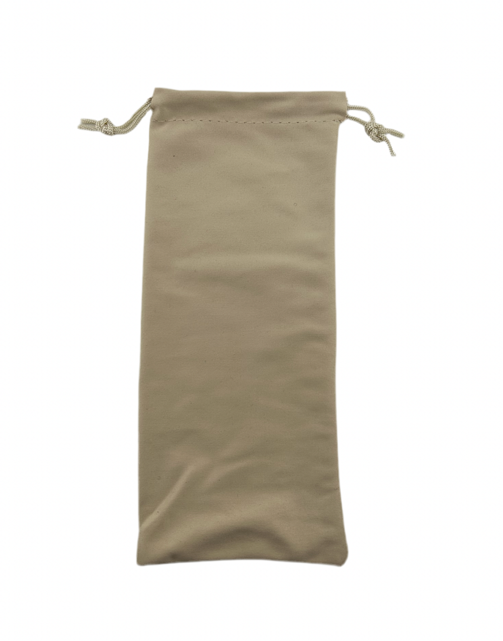 3-1/4x7-1/2 Beige Microfiber double drawstring pouch for eyeglasses, sunglasses and more