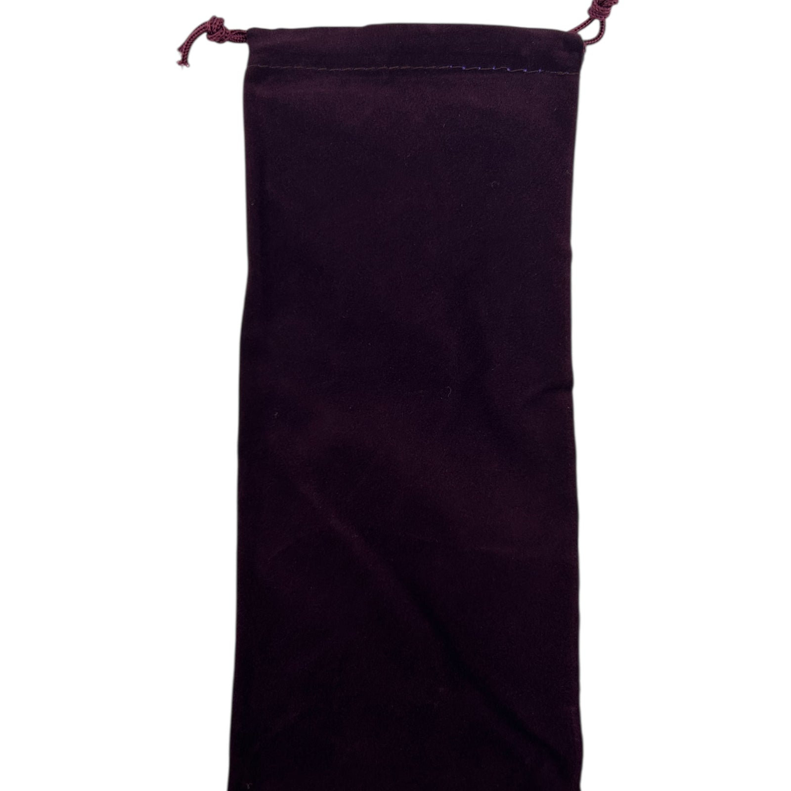 3-1/4x7-1/2 Burgundy velour double drawstring pouch for eyeglasses, sunglasses and more