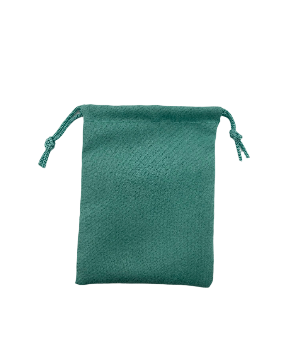 3x4 Aspen suede double drawstring pouch