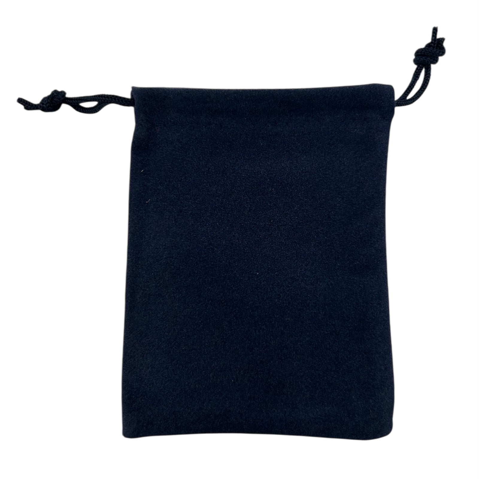 3x4 Navy Blue velour double drawstring pouch