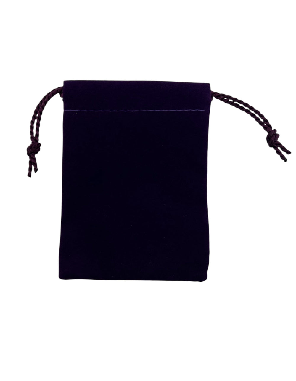 3x4 Purple velour double drawstring pouch
