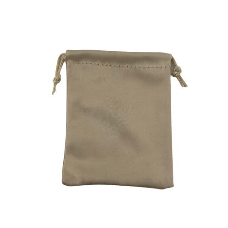 Beige Microfiber drawstring pouch 