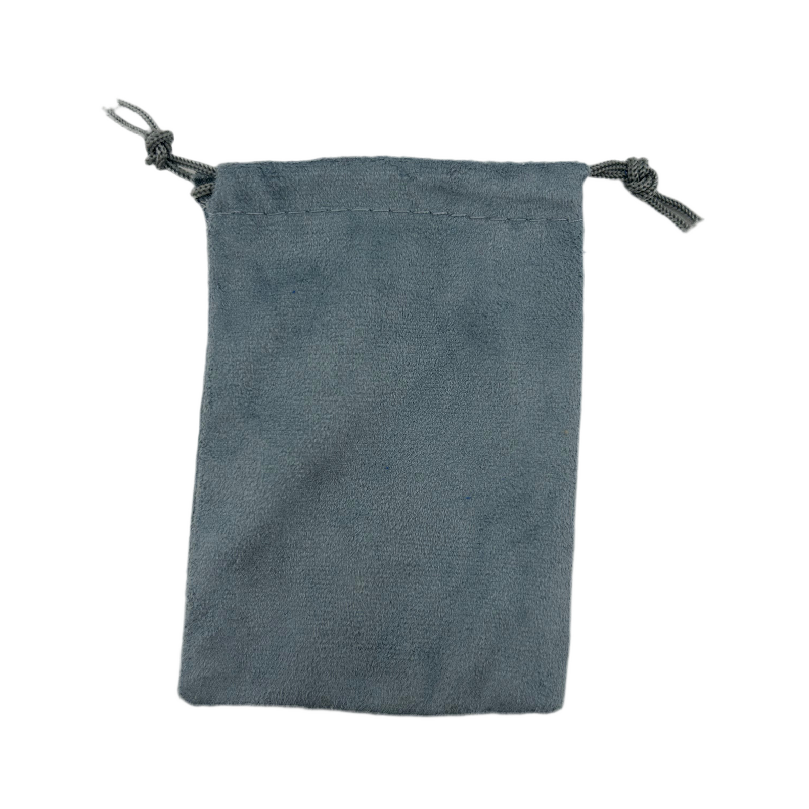 Blue Mist Suede drawstring pouch 
