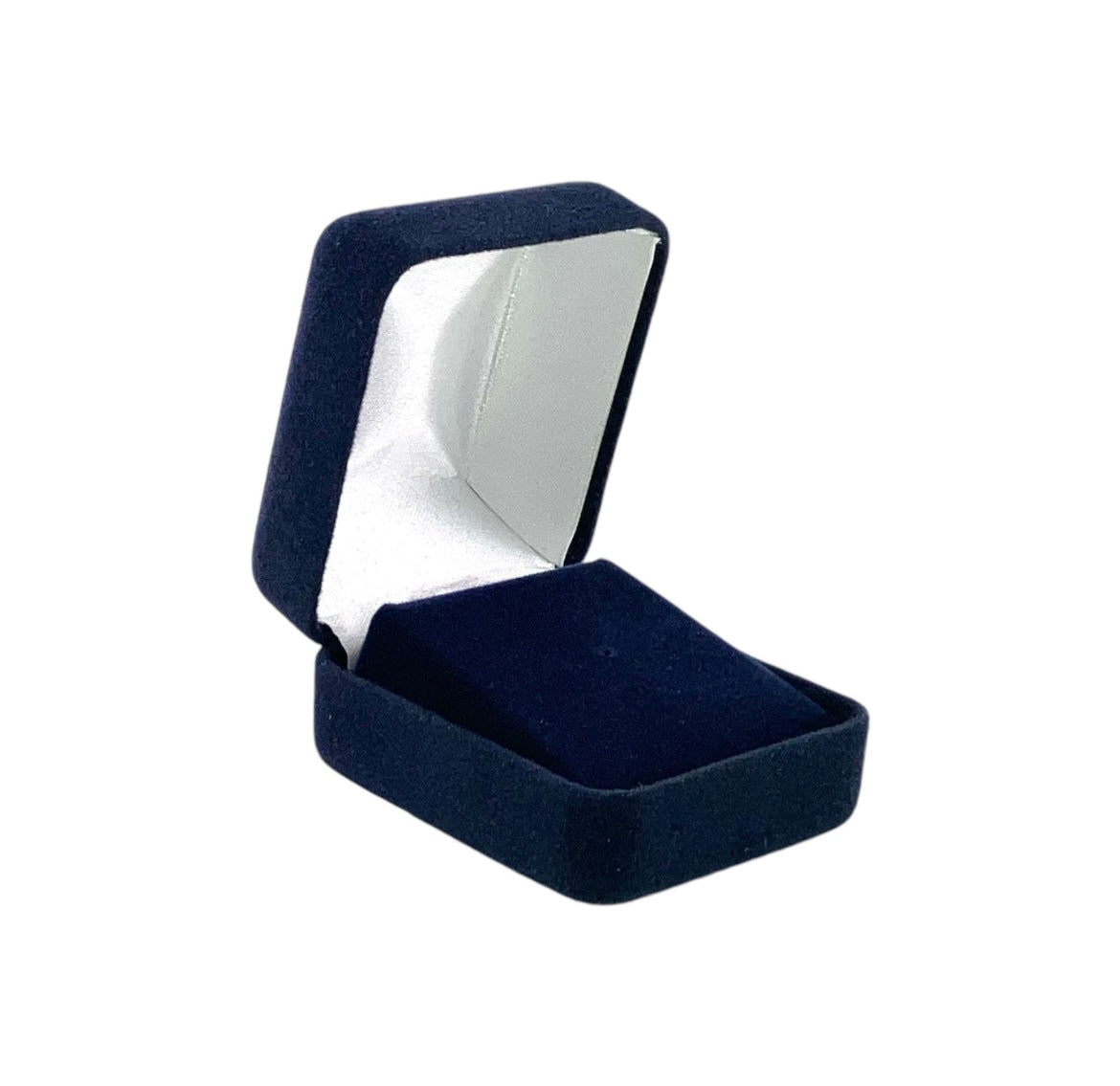 Velour tie tack box, navy jewelry box for tie pins