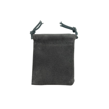Dark gray drawstring pouch 