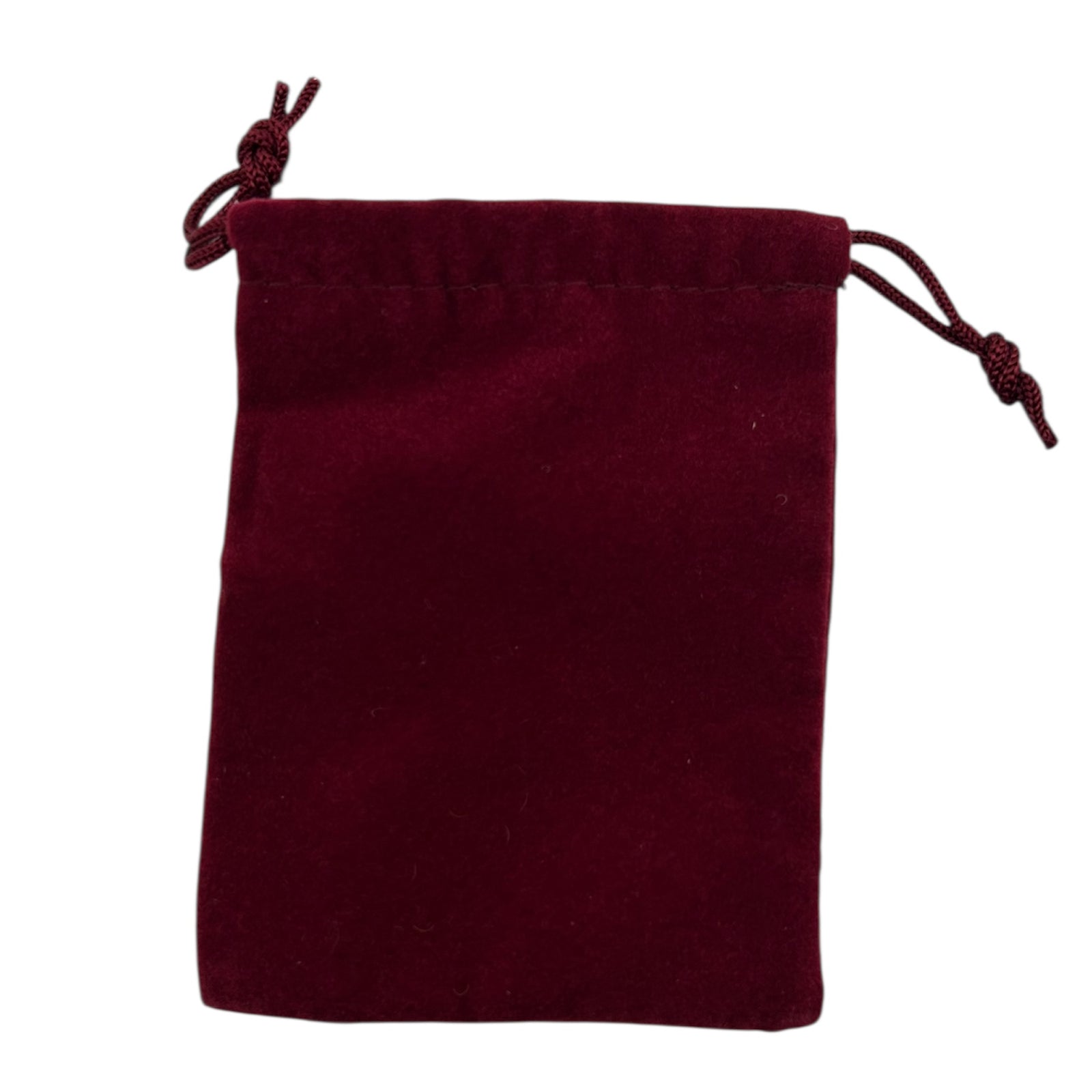 Burgundy drawstring pouch