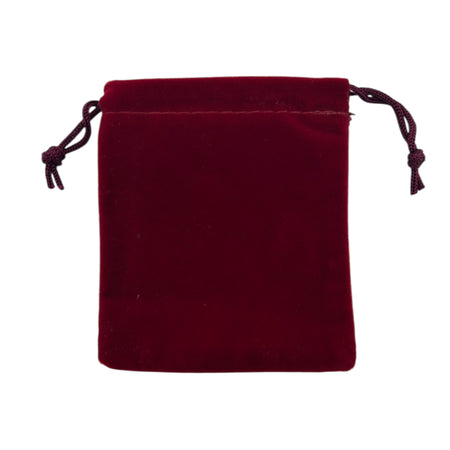 Red velvet drawstring pouch 