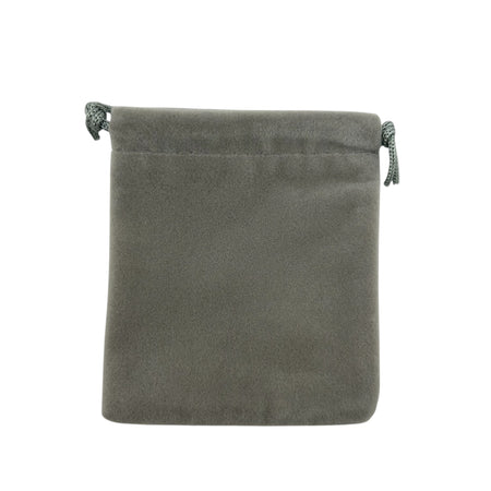 Grey Velvet drawstring pouch 