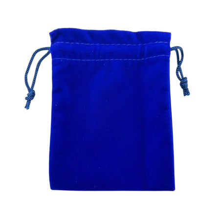 Blue Velvet drawstring pouch 