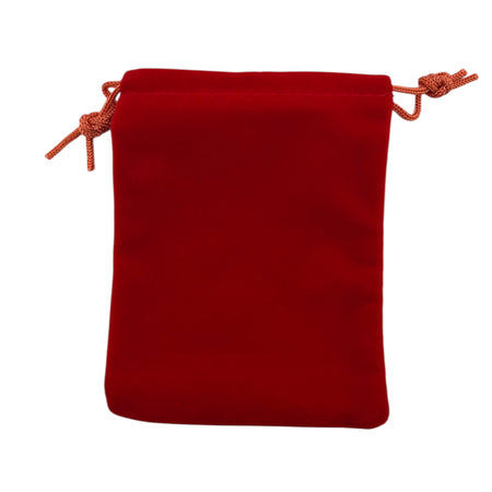 Red velvet drawstring pouch 