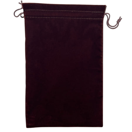 Brown velvet drawstring pouch 