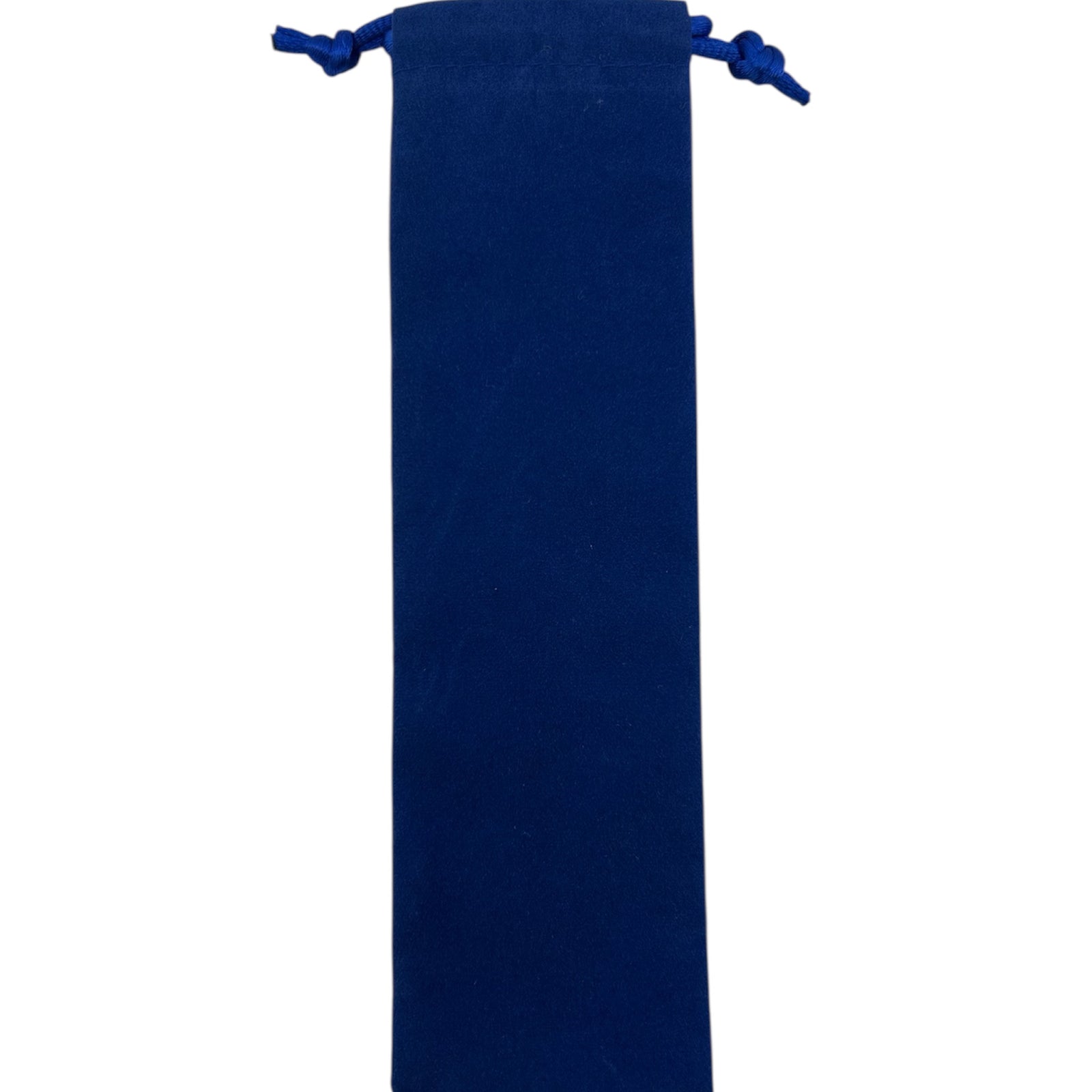 Blue drawstring pouch for pens or knives