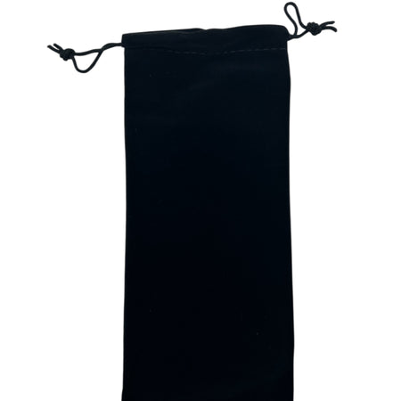 Black drawstring pouch