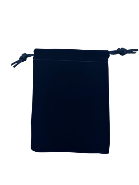 Navy blue Velvet drawstring pouch 