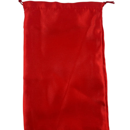 Red satin drawstring pouch 