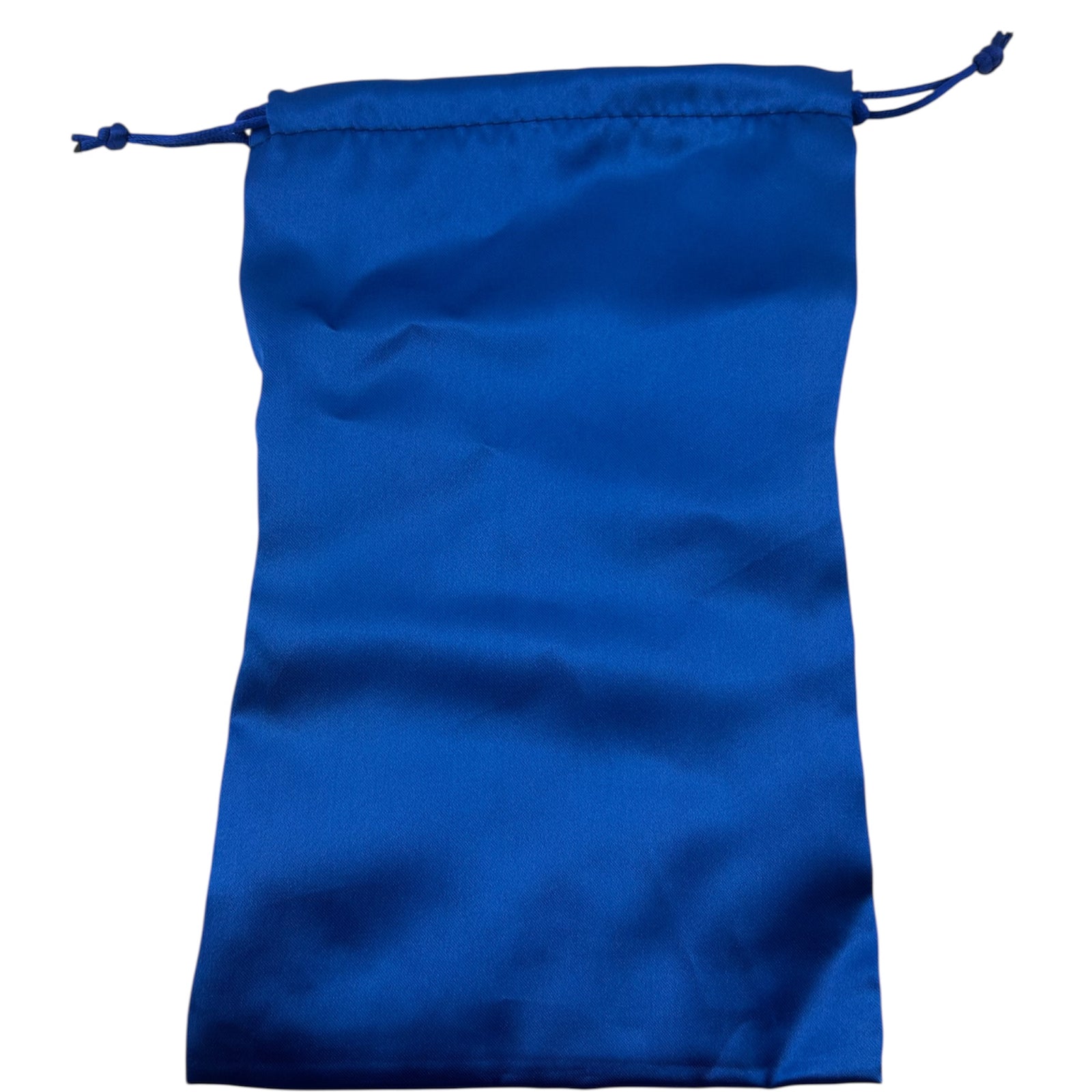 Blue Satin drawstring pouch 