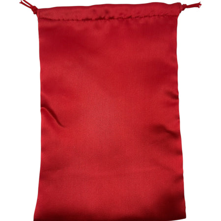 Red satin drawstring pouch 