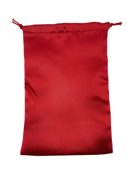 Red satin drawstring pouch 