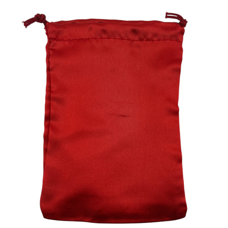Red satin drawstring pouch 