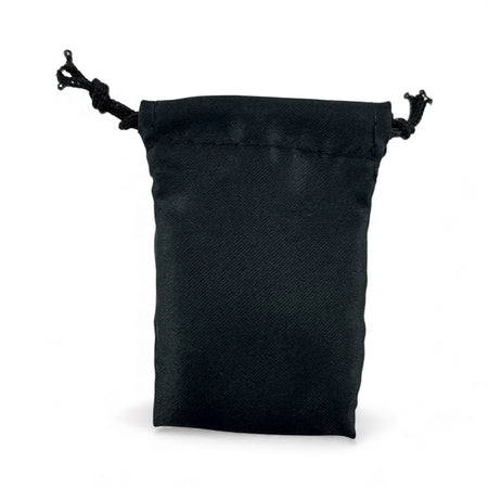 Black Satin drawstring pouch 