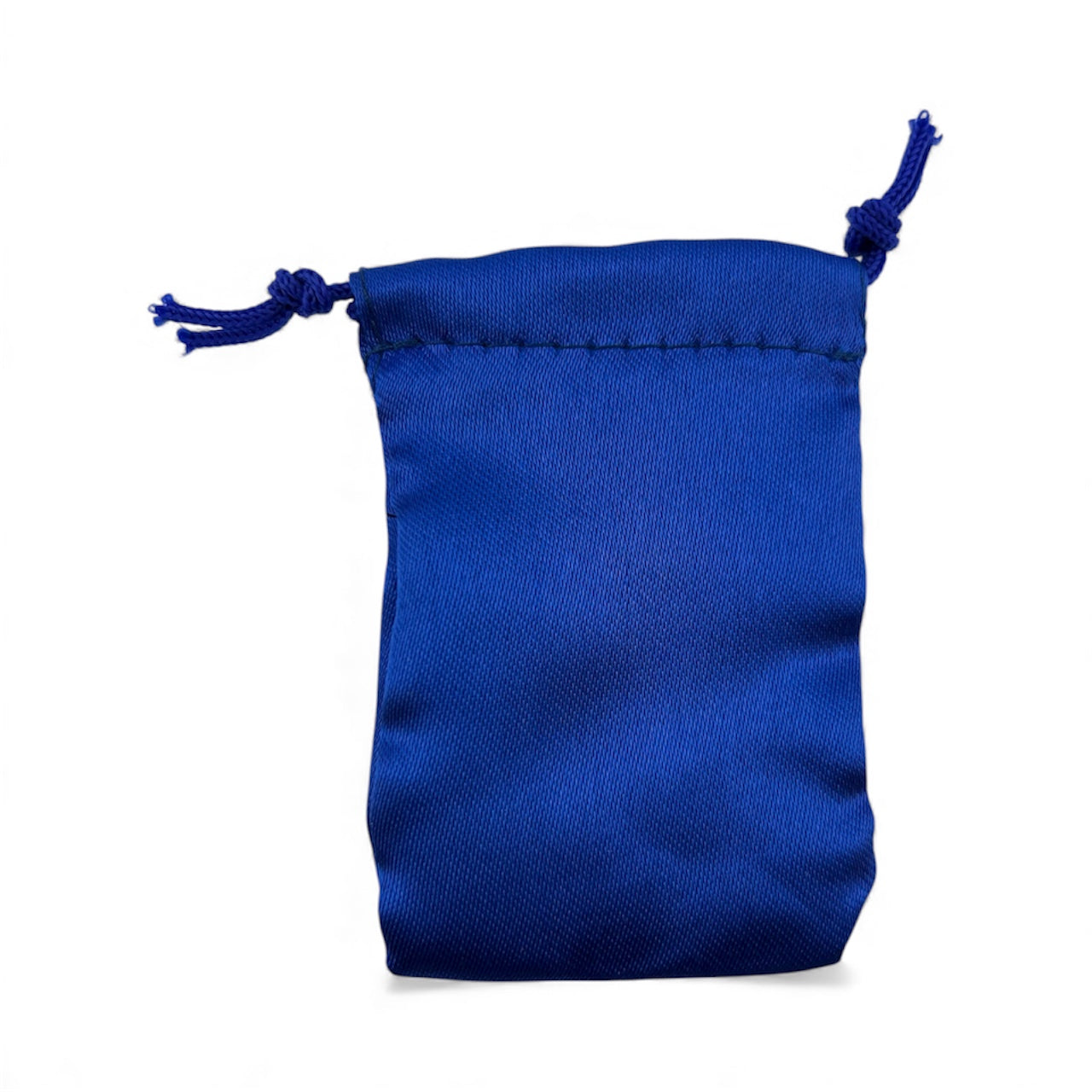 Blue Satin drawstring pouch 