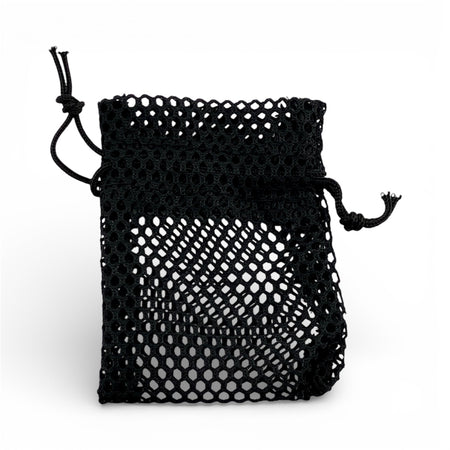 2 3/4 x 3 1/4 Black Fishnet Drawstring Pouch