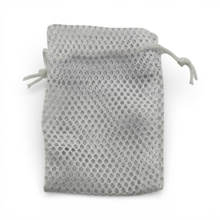 3 x 4 White Fishnet Drawstring Pouch